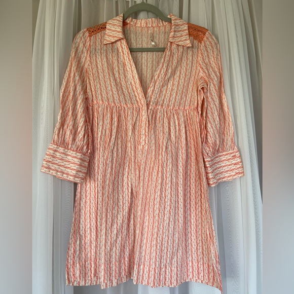 Free People Dresses & Skirts - Free People buttons up bohemian dress with long sleeves.Perfect for summer.